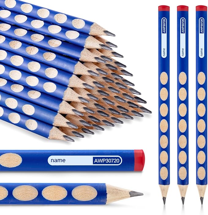 M&G 30pcs Triangular Pencils, 2B Pencils with Grip Correction, Wooden Graphite Pencils, Pre-Sharpened Break-Resistant, Suitable for Writing, Drawing, and Sketching
