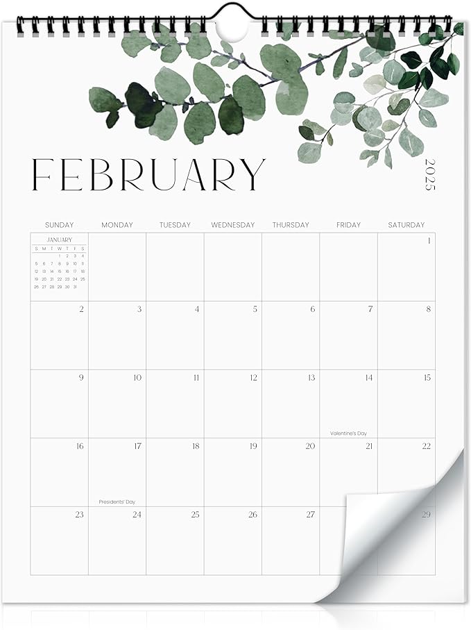 Aesthetic 2025 Wall Calendar - Runs from June 2024 Until December 2025 - The Perfect 2024-2025 Modern Greenery Calendar Planner for Easy Organizing