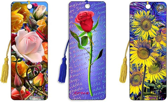 3D Lenticular Royce Bookmarks by Artgame (Flower Set)