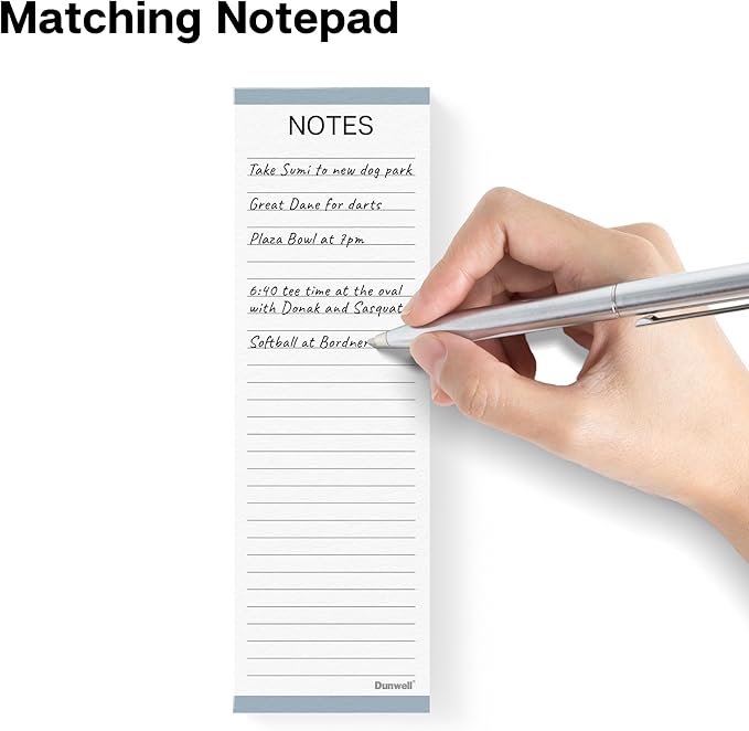 Dunwell Large Weekly Planning Pad, 8.5x11 Weekly To Do List, 54 Letter Size Tear-Off Pages, Undated Weekly Desk Planner Pad, Productivity Planner with 7-Day Checklist, Matching Notepad