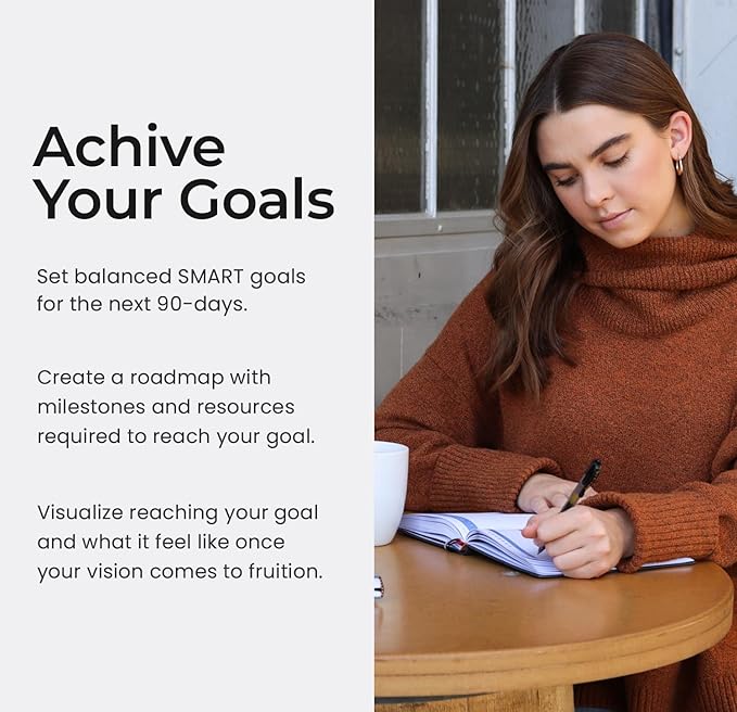 OAK Journal The Purple Smart Goal Planner Journal and Planner for Full Focus and Best Self Quarterly Goal Planner & Daily Gratitude Journal