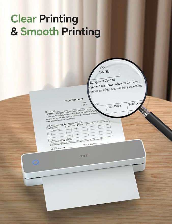 200 Sheets Thermal Printer Paper 8.5x11 US Letter MT610 Thermal Paper, Compatible with PRT/iDPRT/HPRT Portable Printer and Other Brands Thermal Document Printers