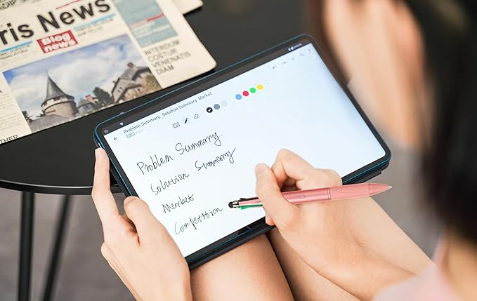 Multicolor Pen in One Multi Color Pen with Stylus Tip 4 Color Pen Nurse Accessories for Work Stylus Pens for Touch Screens 1.0mm Ballpoint Pen (9)