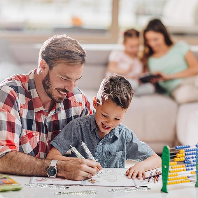 12Pcs Rhinestone Metal Ballpoint Pens Bling Pens Bulk Fancy Sparkly Crystal Diamond Pens Press Retractable Black Ink 0.7mm For Women Office Meeting Birthday Supplies Wedding Gifts(2colors)