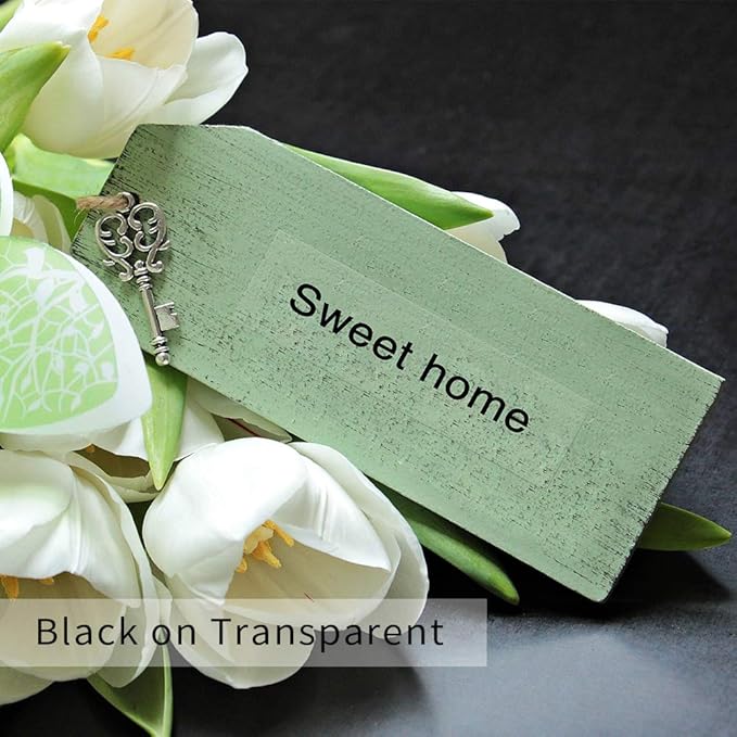 Phomemo D30 Label Tape, for D30 D35 Q30 Q30S Q31 Label Maker, Black on Transparent Clear Sticker Thermal Paper Self-Adhesive Label Maker Tape, 14mm x 30mm (0.55 x 1.18 Inch) 210 Labels/Roll, 3-Roll