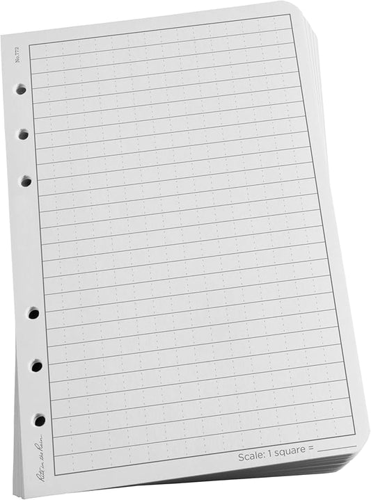 Rite In The Rain Weatherproof Loose Leaf Paper, 4.625" x 7", 32# Gray, Universal Pattern, 100 Sheet Pack (No. 772)