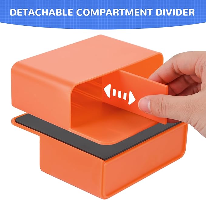 Magnetic Dry Erase Marker Holder, Magnetic Pen Holder for Fridge, Magnetic Marker Holder, Whiteboard Marker Holder for Locker Accessories, School, Office, Home, Magnetic Cup,1 Pack,Orange