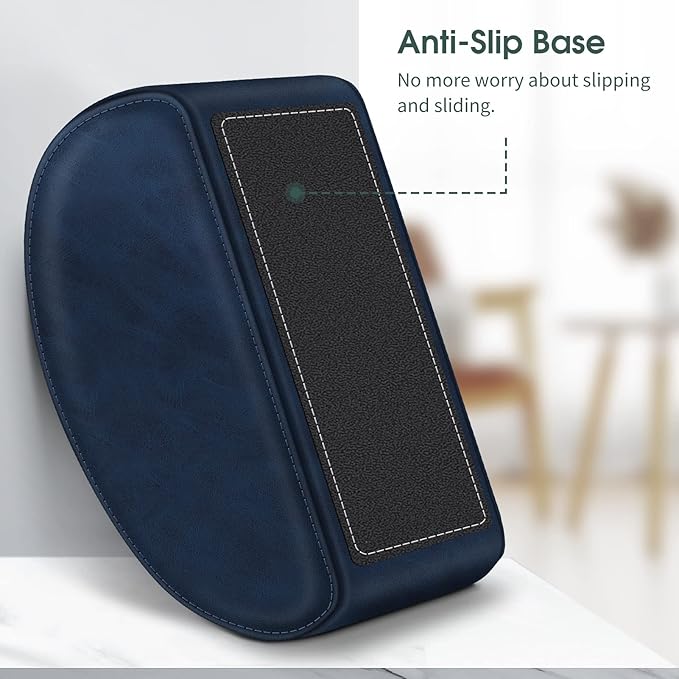 Large Remote Control Holder with 5 Compartments, KENOBEE Anti-slip Desktop Caddy Storage Organizer for Phone, Remote Controllers, Office Supplies, Makeup Brush, Media Accessories,Blue