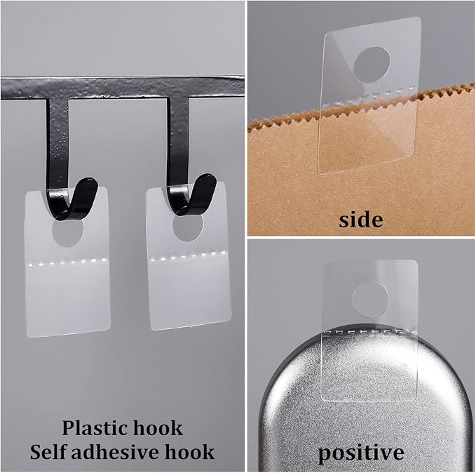 Prudiut 800 Pcs Large Hang Tabs 1×1.5 Inch Round Hole Hang Tags Self-Adhesive Hanging Tabs Heavy Duty Display Tags for Hanging Retail Displays