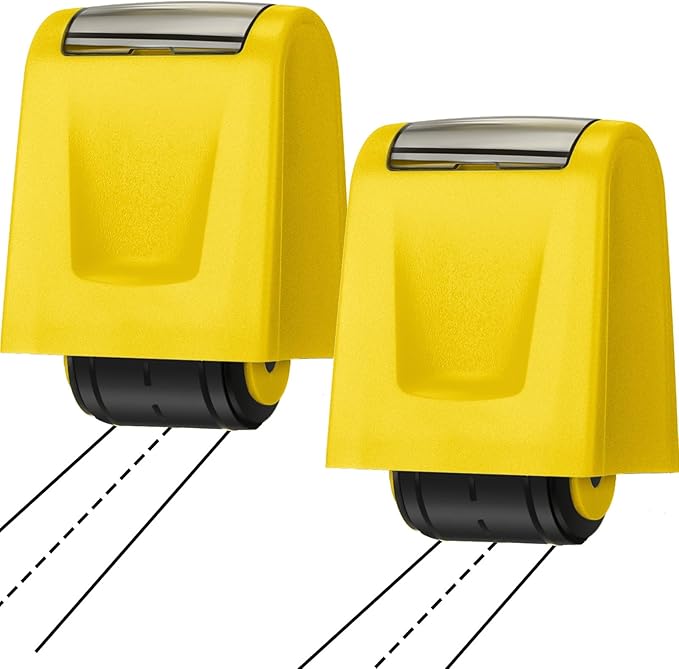 Sherr 2 Handwriting Line Stamp Roller Dashed Handwriting Lines Practice Roller Stamp for Kids, Teachers Kindergarten Education Classroom Back to School Need(2.72 x 2.44 x 1.54 Inch,Yellow)