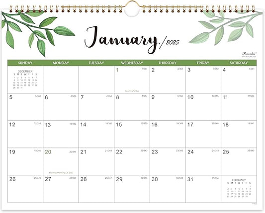 Wall Calendar 2025-2026 - 24 Months Wall Calendar 2025-2026, JANUARY 2025 - DECEMBER 2026, 14.8'' x 11.5'', Large Blocks with Julian Dates