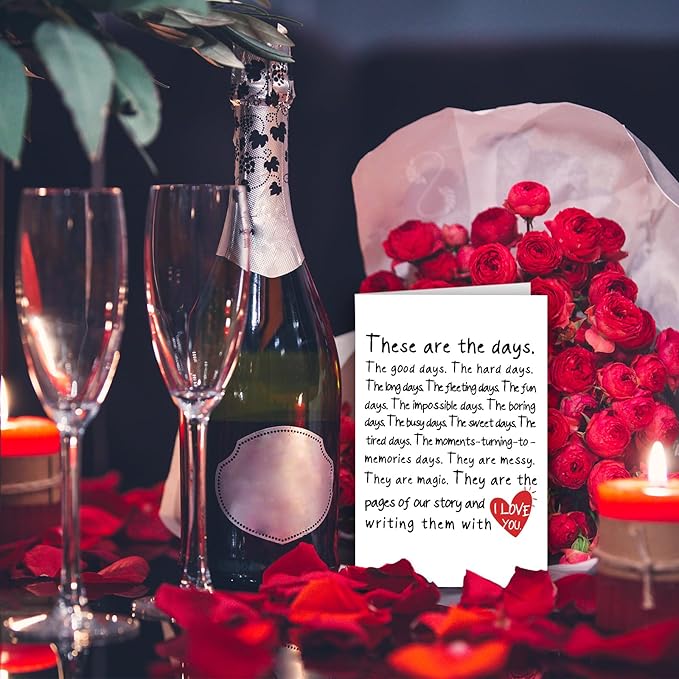 Valentines Day Card for Him Her, Romantic Valentines Day Card for Husband, Valentine's Day Card Gifts for Boyfriend, Anniversary Card Gifts for Men, Birthday Cards for Women, Love Card