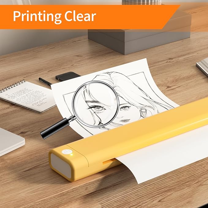 Thermal Printer Paper 8.5” x 11”, Thermal Papers, Continuous Thermal Printer Paper, Multipurpose Thermal Paper for JADENS/Itari/M08F/A40Portable Thermal Printers,100 Sheet.