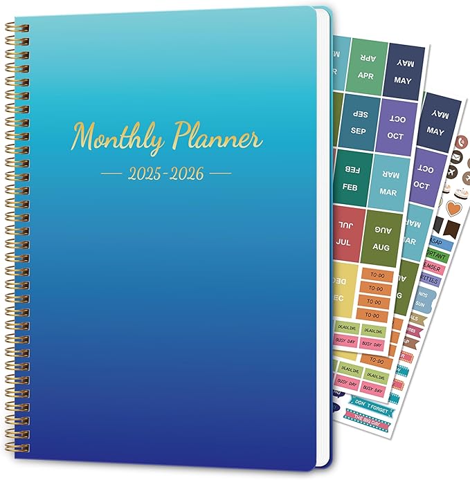 Monthly Planner 2025-2026, 2025 Calendar 24 Months Planner, JAN 2025 - DEC 2026, 8.5"x11", Personal Organizer with Monthly Goals, To-Do List, Habit Tracker, 24 Months for School Office Home Planning