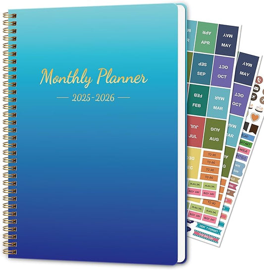 Monthly Planner 2025-2026, 2025 Calendar 24 Months Planner, JAN 2025 - DEC 2026, 8.5"x11", Personal Organizer with Monthly Goals, To-Do List, Habit Tracker, 24 Months for School Office Home Planning