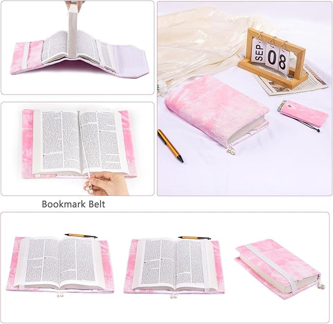 Cute Book Covers - Fabric Dust Jackets for Books - Book Protector for Book Lovers - Book Covers for for Paperbacks, Hardcover,Bibles - Soft Cover Book Sleeve for AA Books