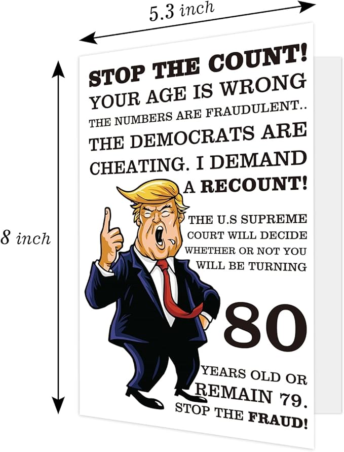 Ogeby Funny 80th Birthday Card, Hilarious 80 Years Old Birthday Card Gift for Friends, Dad, Mom, Husband, Wife, Brother, Sister