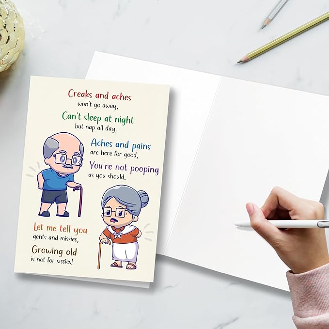 Funny Happy Birthday Card, Humorous Birthday Card, Funny Birthday Card For Him, 50th 60th 70th 80th 90th Birthday Card, Birthday Card Suitable For Grandpa and Grandma