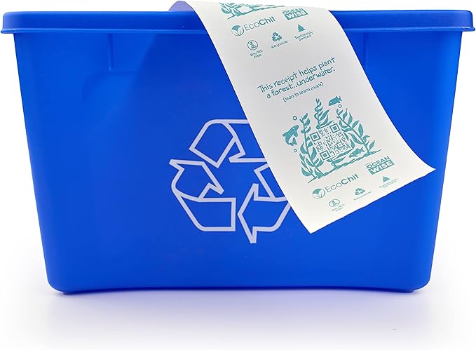 Phenol-Free Thermal Paper Rolls, 3-1/8" x 200', Every Case Helps Plant Underwater Kelp Forests, Case of 25