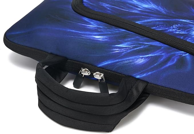 11.6 12 12.5 inch Laptop Sleeve Chromebook Case Ultrabook Case Notebook Sleeve Tablet Case Neoprene Handle Sleeve for Men Women, Two Pockets Fit Apple MacBook Air Samsung Acer HP DELL (Blue Dragon)