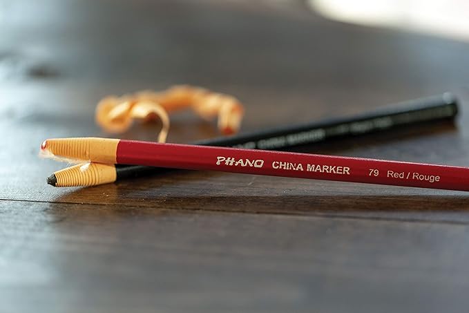 Dixon Industrial Phano Peel-Off China Marker Pencils, Blue (00080) (Pack of 6, 72 Count Total)