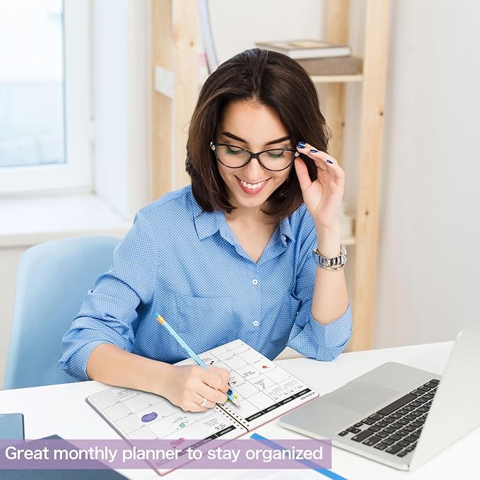 Monthly Planner 2025-2026, 2025 Calendar 24 Months Planner, JAN 2025 - DEC 2026, 7.4"x9.4", Personal Organizer with Monthly Goals, To-Do List, Habit Tracker, 24 Monthes for School Office Home Planning