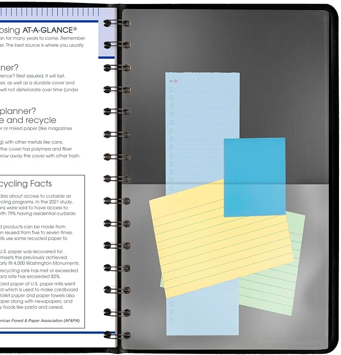 AT-A-GLANCE 2025 Appointment Book Planner, Weekly & Monthly, 5" x 8", Small, QuickNotes, Black (76020525)
