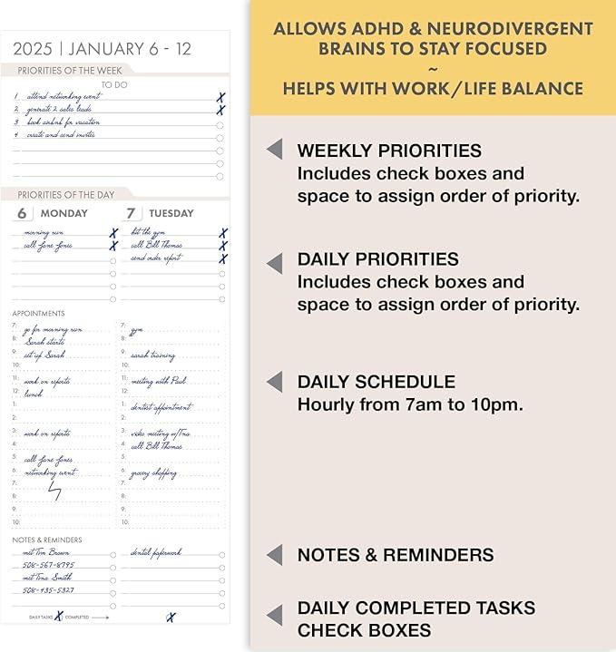 Essential PRO 2025 Daily, Weekly & Monthly Planner, 8.5"x11": 14 Months (Nov 2024 - Dec 2025) Monthly Tabs,Daily Tracking,Notes Pages,Storage Pocket,Bookmark w Sticky Notes (Pastel Peacock)