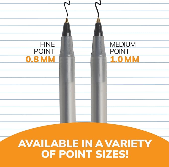 BIC Round Stic Grip Xtra-Comfort Fine Ball Point Pen; Blue; 12 Pack