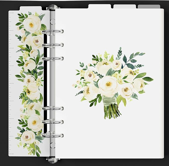 Discagenda Rosa Blanca Today Marker Ruler and Dividers Set for Planner Personal Organizer, Ringbound A5 (5.8x8.3in)