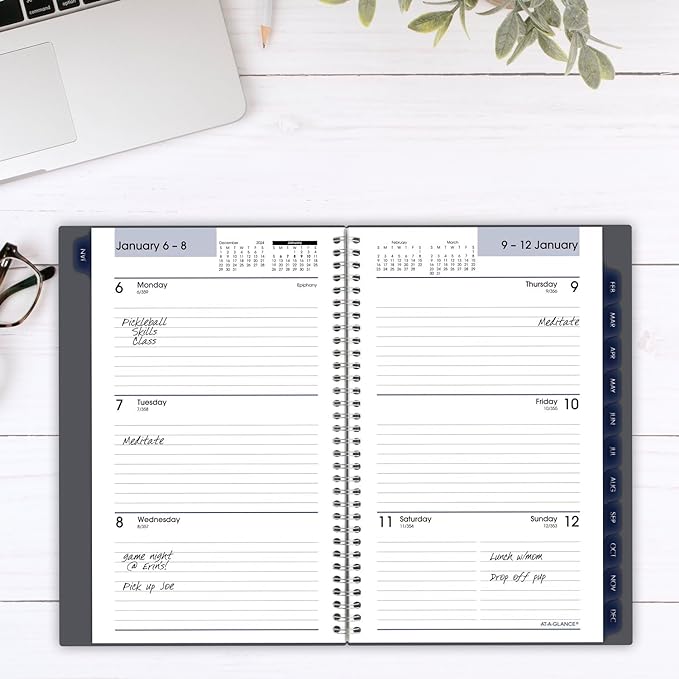 AT-A-GLANCE 2025 Planner, Weekly & Monthly, 5" x 8", Small, DayMinder, Gray (GC2000725)