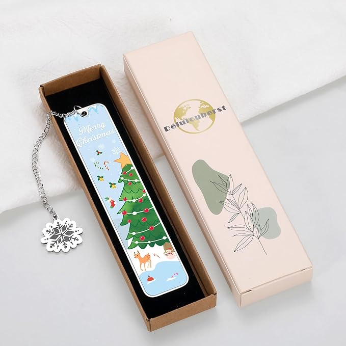 Stocking Stuffers for Kids, Christmas Bookmarks for Girls Boys, Book Lovers Gifts for Kids, Book Marks for Reading Kids, White Elephant Gifts, Secret Santa Gifts, Reading Accessories, Book Accessories