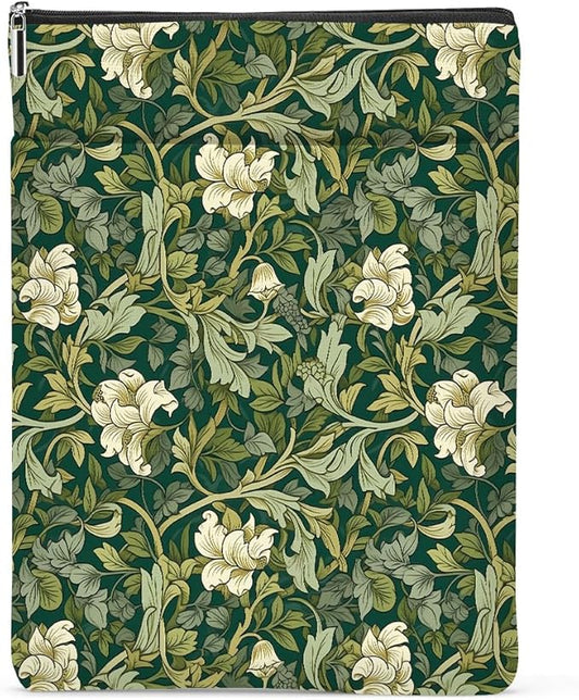 Botanical Book Sleeve, Classic Flower Book Covers for Paperbacks, Floral Book Pouch Book Protector, Book Lovers Gifts for Women Girls Boss, Book Accessories Book Club Gifts Christmas Birthday Gifts