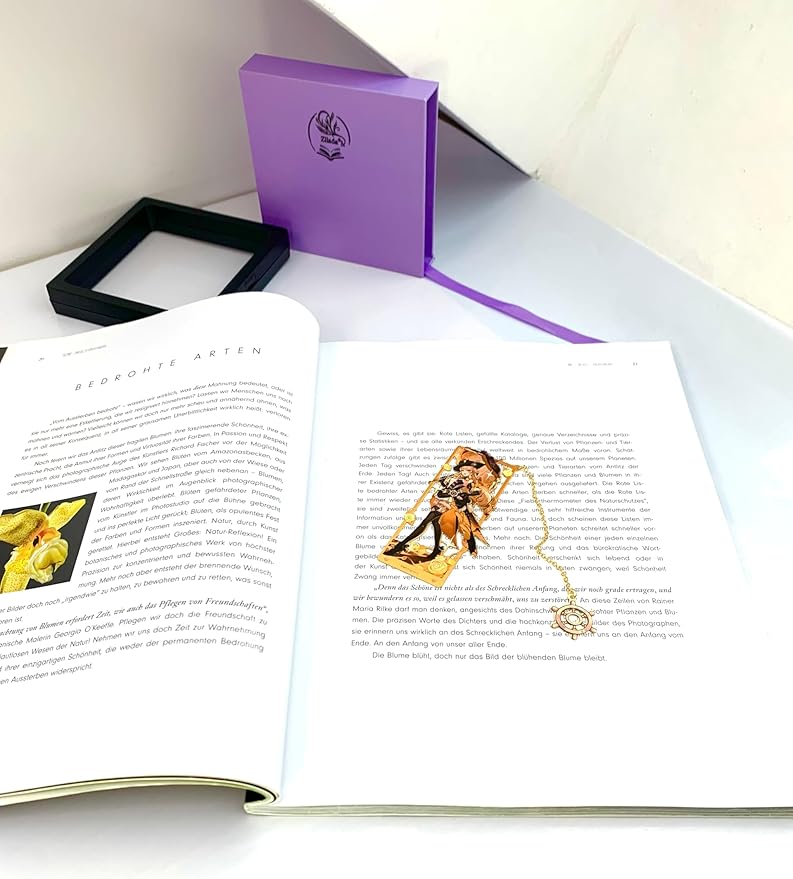 Genshin Impact Navia Metal Bookmark - Anime Figure Merch with 3D Display Box - Birthday Gifts for Fans Friends Gamer Book Lovers - Zllada