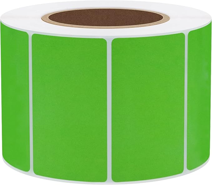 Hybsk 2.25x1.25 inch Color Direct Thermal Labels for Shipping, Barcodes, Address, Compatible with Rollo Label Printer & Zebra Desktop Printers(2.25"x1.25",Green)