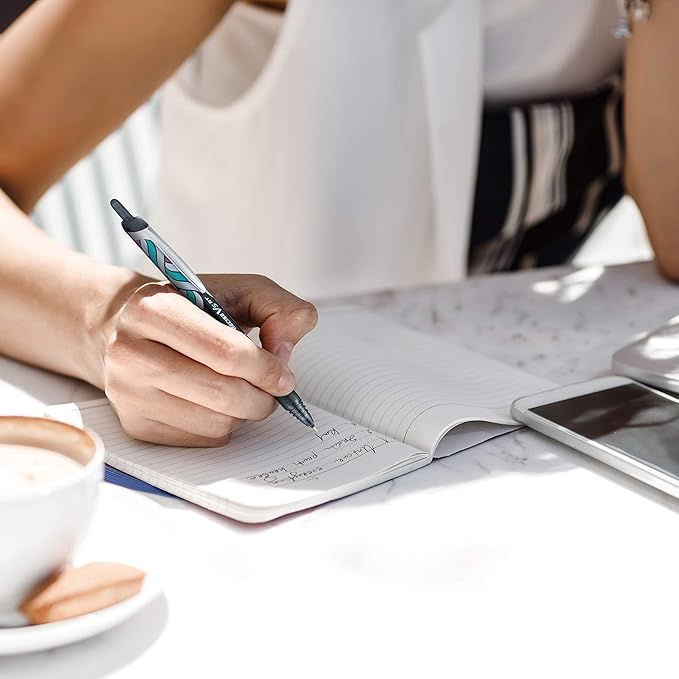 Pilot, Precise V5 RT Refillable & Retractable Rolling Ball Pens, Extra Fine Point 0.5 mm, Black, Tub of 48