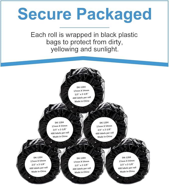 COLORWING Labels Compatible for Brother DK-1204 (0.66" x 2.1"), Multipurpose Return Address Die-Cut Label Roll, Use with QL 700 810w 820nwb Printers (10 Rolls + 2 Frame)