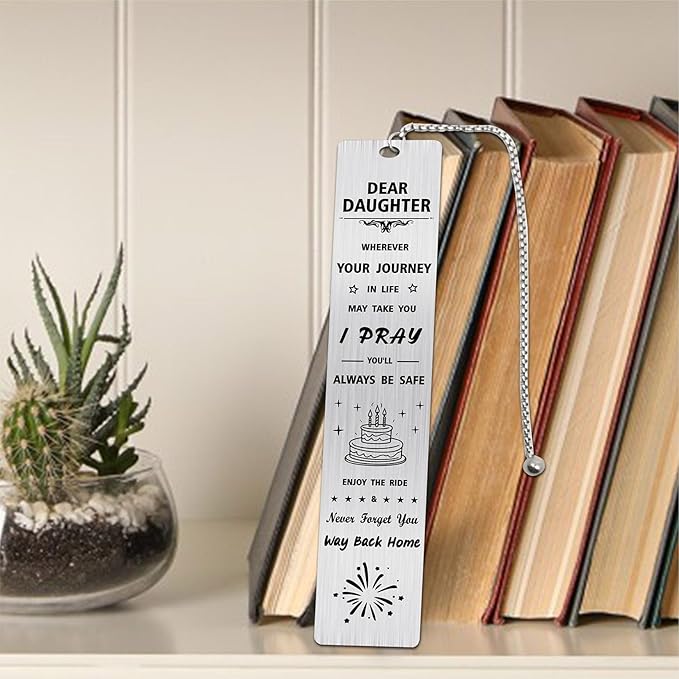 25 Year Old Birthday Gifts for Daughter, Daughter 25th Birthday Decorations for Women, Happy 25th Birthday Bookmark for Daughter