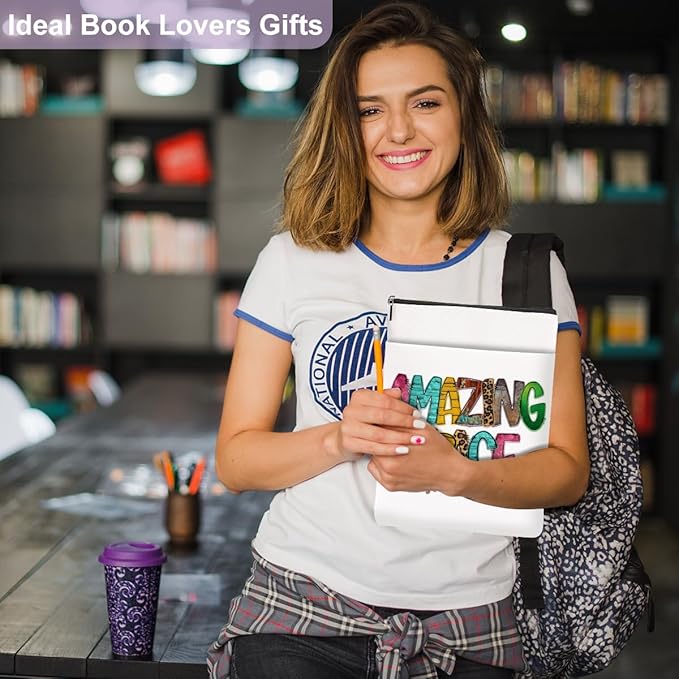 Inspirational Western Faith Christian Gifts Book Sleeve Book Cover Religious Cowgirl Accessories for Women Friend Mom Friendship Christmas Birthday Book Lovers Gifts Book Protector with Zipper