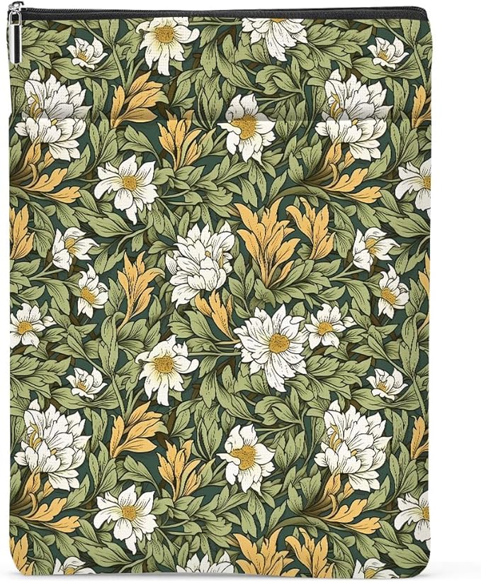 Botanical Book Sleeve, Classic Flower Book Covers for Paperbacks, Floral Book Pouch Book Protector, Book Lovers Gifts for Women Girls Readers, Book Accessories Book Club Gifts Christmas Birthday Gifts