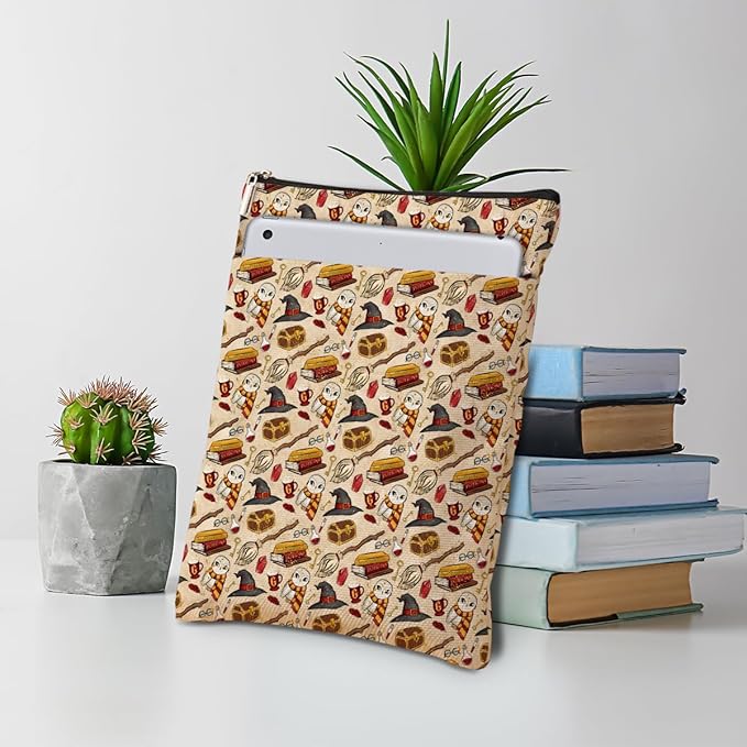 Magic Stuff Magic Owl Book Sleeve Book Cover Book Lovers Gifts Book Club Gifts Wizard Book Protector Book Gifts for Readers Women Her Magic Movie Fans Bibliophile Bookworm Graduation Birthday Gifts