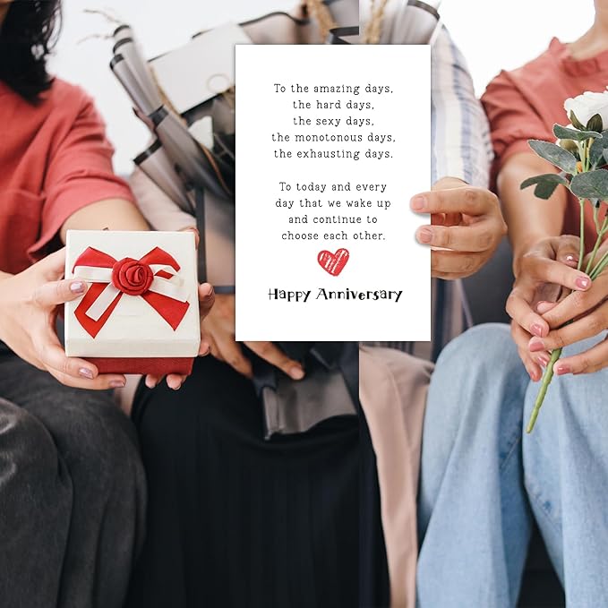 Happy Anniversary Card for Boyfriend Husband, 1st 2nd 3rd Anniversary Card from Girlfriend Wife (To the Amazing Hard Sexy Days)