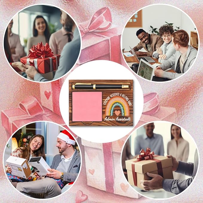 Admin Assistadt Sticky Note Holder, Admin Assistadt Appreciation Gifts, Thank You Gifts for Admin Assistadt, Admin Assistadt Office Decor Self-Stick Note Pad Holders YB375