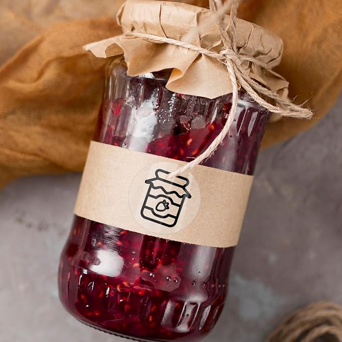 Transparent Thermal Labels Round 1.5 Inch Self Adhesive Circle Clear Printer Stickers Vinyl Waterproof Roll Decals Name Tag for Address Design DIY Logo Business 300 PCS