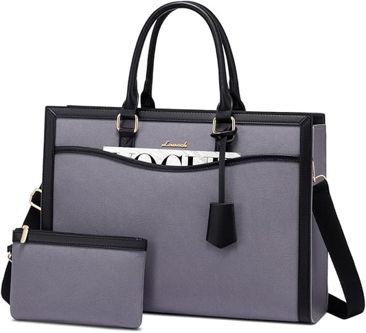 LOVEVOOK Laptop Tote Bag for Women, Office Work Bag Briefcase fit for 15.6 inch Laptop, Large Capacity Teacher Bag Handbag