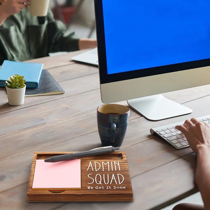 akeke Admin Squad gifts, Admin Team Gifts, Admin Life Gift, Administrative Assistant Staff Gifts, Thank You Administration Appreciation Gifts Office Self-Stick Note Pad Holders GSH1