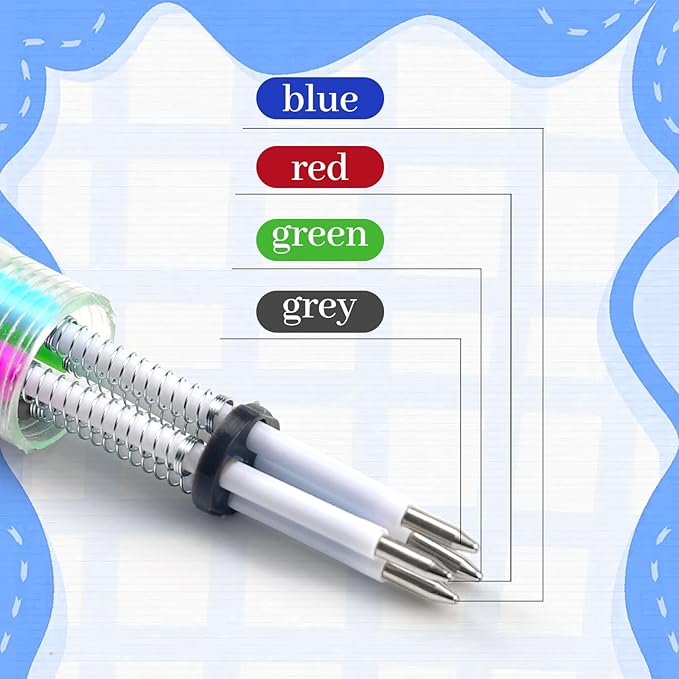 CZWZ 50Pcs Mini Multicolor Pens in One 4-in-1 Cute Pens Bulk for Kids, Ballpoint Pen for Birthdays and Children's Parties, Fun Pens Gifts Assorted Ink Kawaii Pens