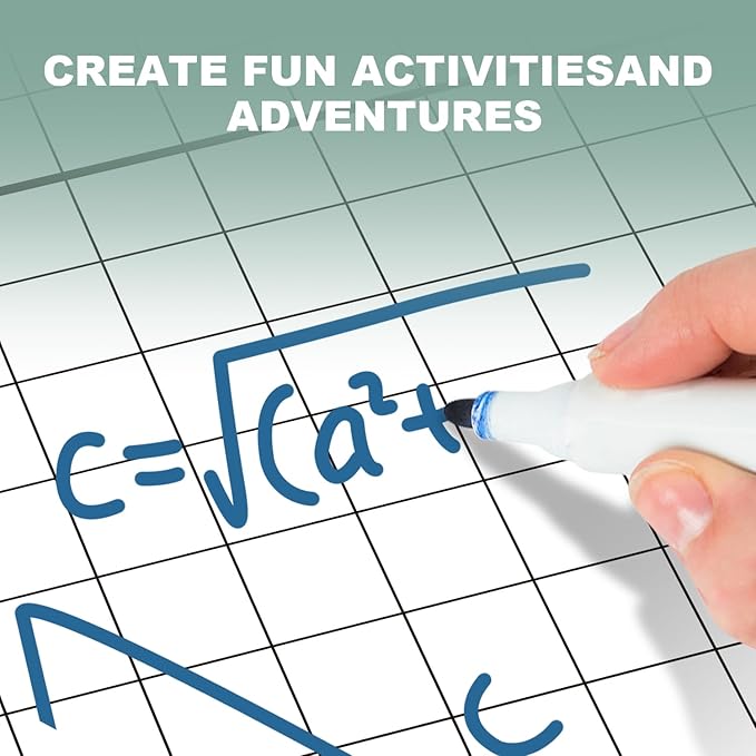 Magnetic Grid Dry Erase Whiteboard - 26"x26" XY Coordinate Math Board with Durable Gridlines for Algebra, Geometry, Classroom & Office Use | Perfect for Graphing, Planning, & Teaching