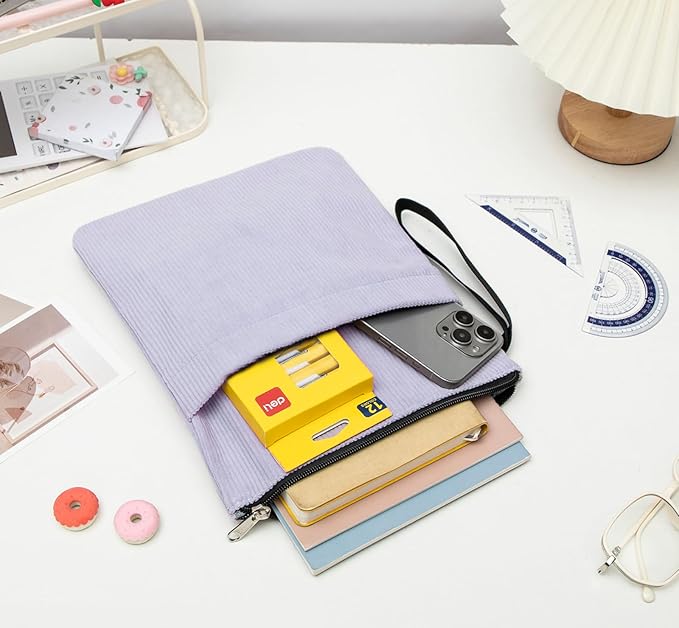 Book Sleeve, Book Covers for Paperbacks with Zipper, Book Lover Gifts