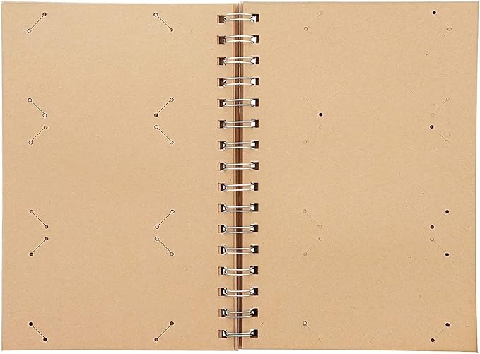 Kraft Paper Undated Calendar with Photo Album for Desk (8.25 x 5.5 in, 2 Pack)